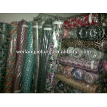 Printed fabric 100%rayon stock lot